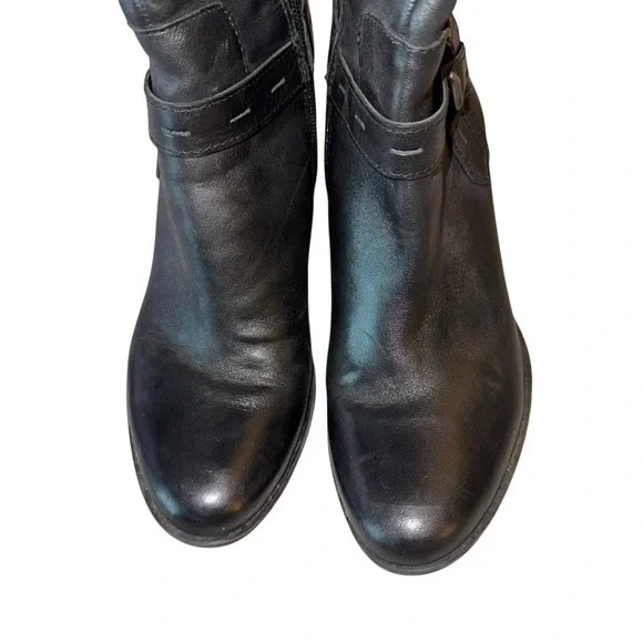 Naturalizer Kamora Black Leather Knee High Wide Calf Boots Sz 8 - Picture 4 of 7